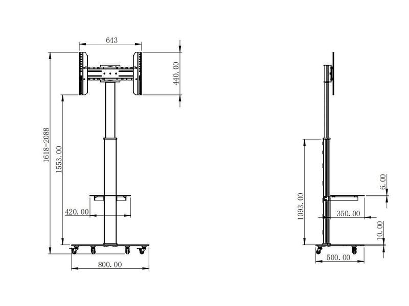 Audioraq TV-Trolley Home Schwarz