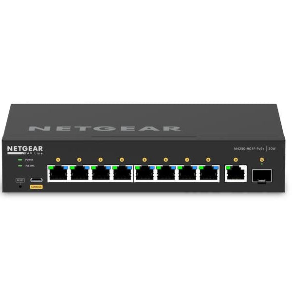 Netgear PoE+ Switch M4250-9G1F-PoE+ 10 Port