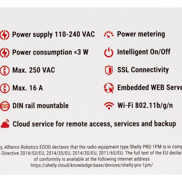 Shelly WLAN-Schaltaktor Shelly Pro 1PM mit Leistungsmessung