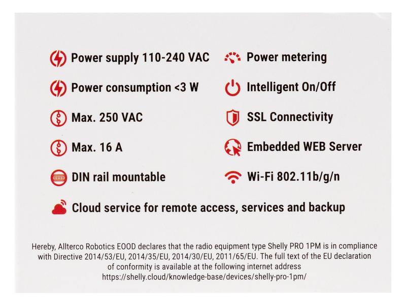 Shelly WLAN-Schaltaktor Shelly Pro 1PM mit Leistungsmessung