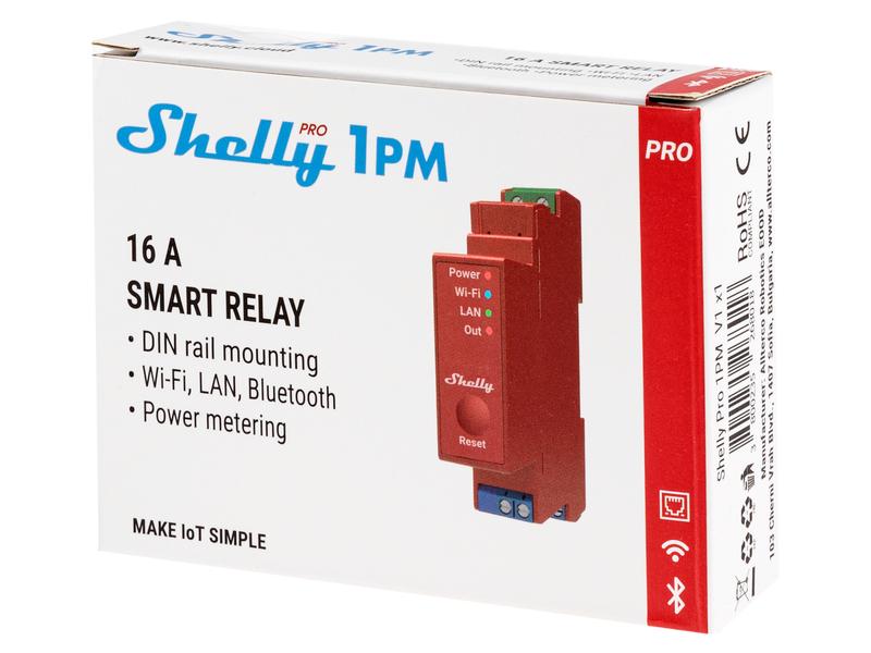 Shelly WLAN-Schaltaktor Shelly Pro 1PM mit Leistungsmessung