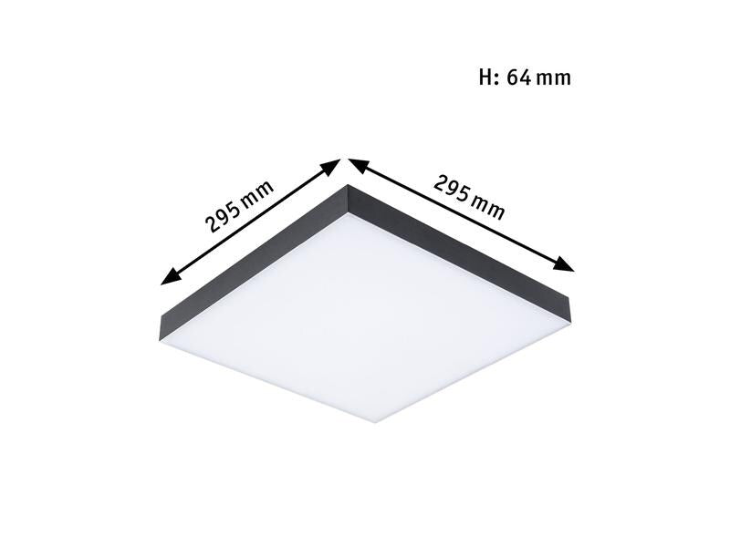 Paulmann Deckenleuchte LED Panel Velora Rainbow, 13.2W, RGBW, Schwarz