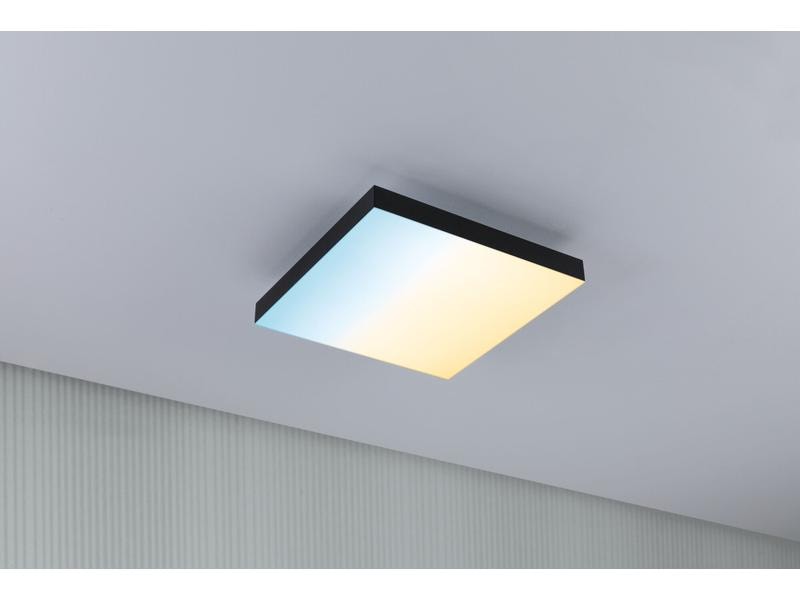 Paulmann Deckenleuchte LED Panel Velora Rainbow, 13.2W, RGBW, Schwarz