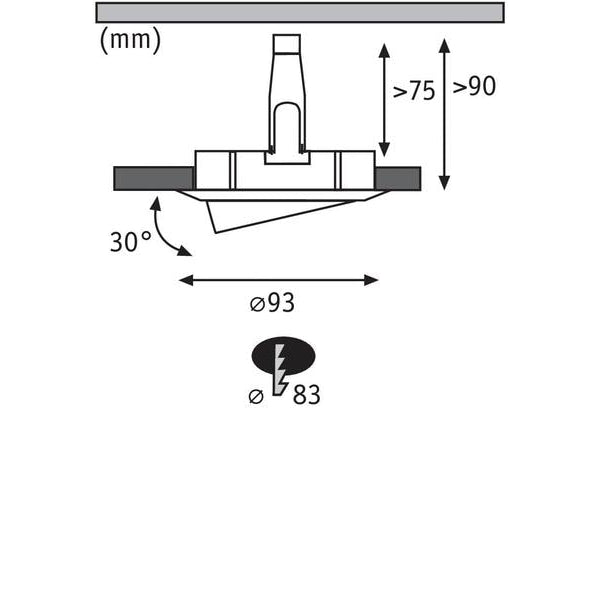 Paulmann Einbauspot Nova Plus Set, 3 x 7 W, 2700 K, Weiss