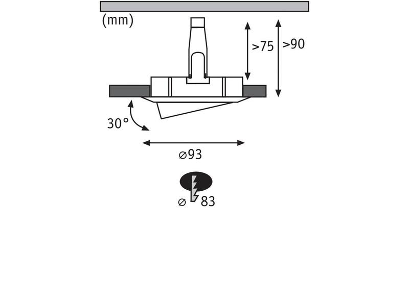 Paulmann Einbauspot Nova Plus Set, 3 x 7 W, 2700 K, Weiss