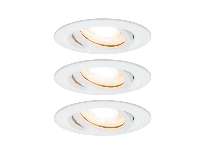 Paulmann Einbauspot Nova Plus Set, 3 x 7 W, 2700 K, Weiss
