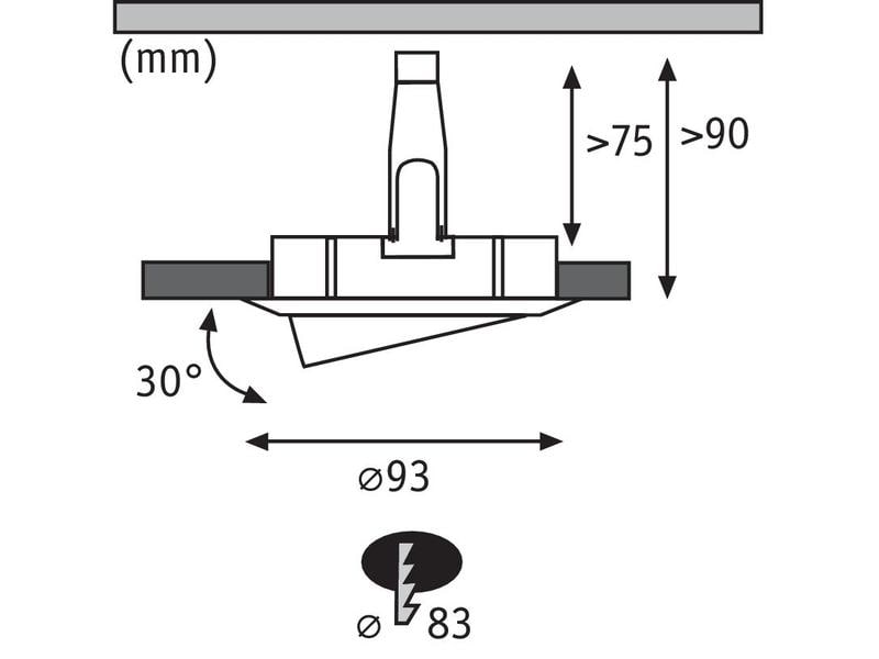 Paulmann Einbauspot Nova Plus Set, 3 x 7 W, 2700 K, Eisen