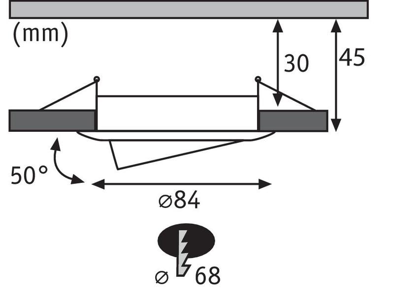 Paulmann Einbauspot Nova Plus Set, 3 x 6 W, 2700- 6500 K, Eisen