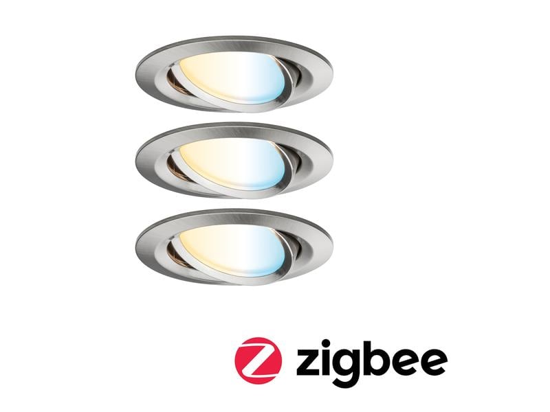 Paulmann Einbauspot Nova Plus Set, 3 x 6 W, 2700- 6500 K, Eisen