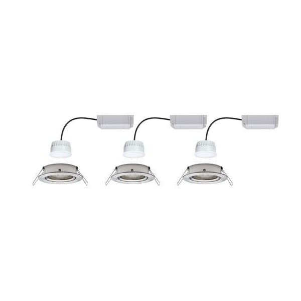Paulmann Einbauspot Nova Plus Coin Set, 3x5.2W, 2700-6500K, Eisen