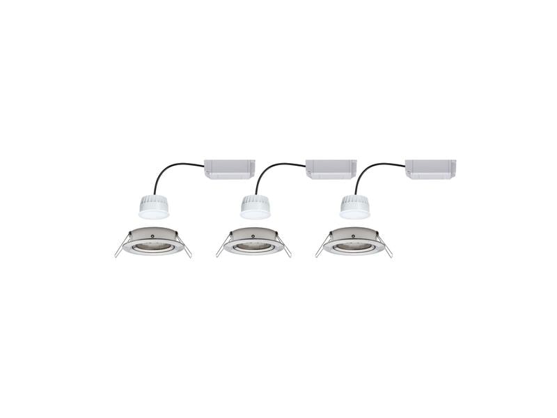 Paulmann Einbauspot Nova Plus Coin Set, 3x5.2W, 2700-6500K, Eisen
