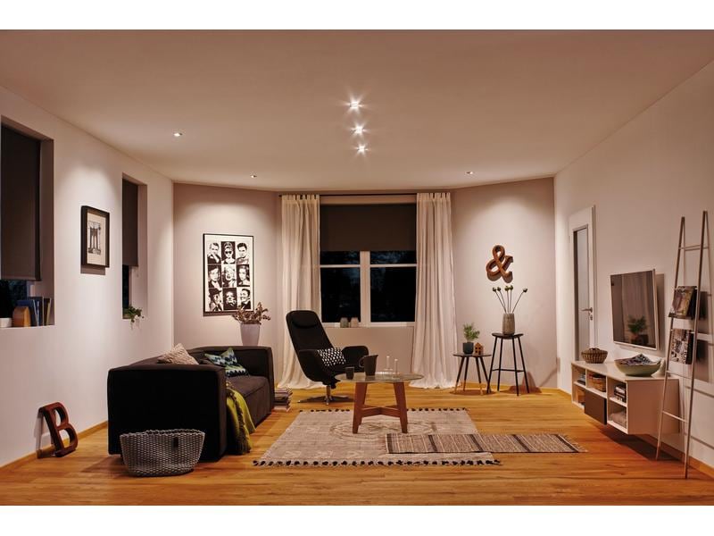 Paulmann Einbauspot Nova Coin 3-Stepdim Set, 3 x 6 W, 2700 K, Schwarz