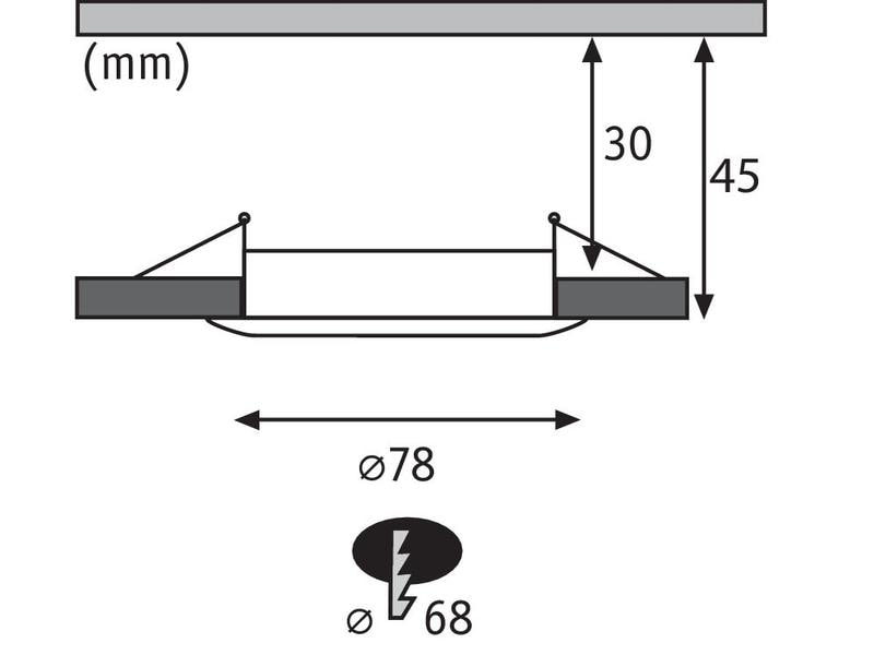 Paulmann Einbauspot Nova Plus Coin Starr, 1 x 6 W, 2700 K, Weiss