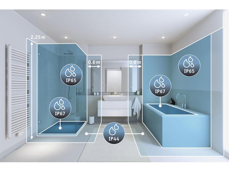 Paulmann Einbauspot HomeSpa Calla Set, 3 x 5.5 W, 2700- 6500 K, Weiss