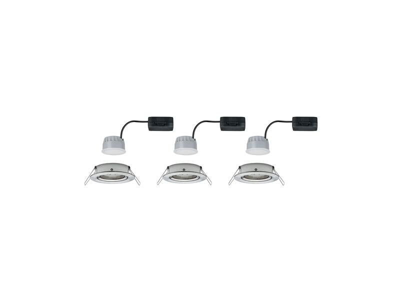 Paulmann Einbauspot Nova Coin 3-Stepdim Set, 3 x 6 W, 2700 K, Eisen