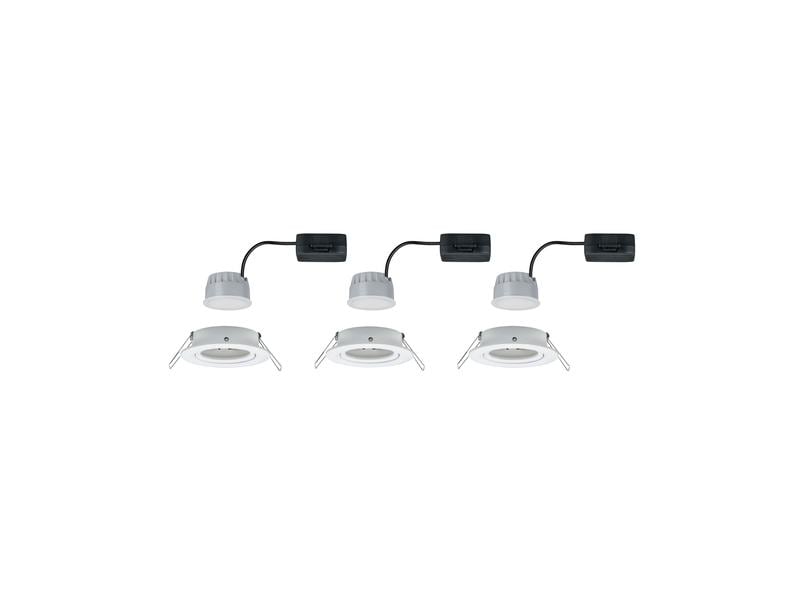 Paulmann Einbauspot Nova Coin 3-Stepdim Set, 3 x 6 W, 2700 K, Weiss