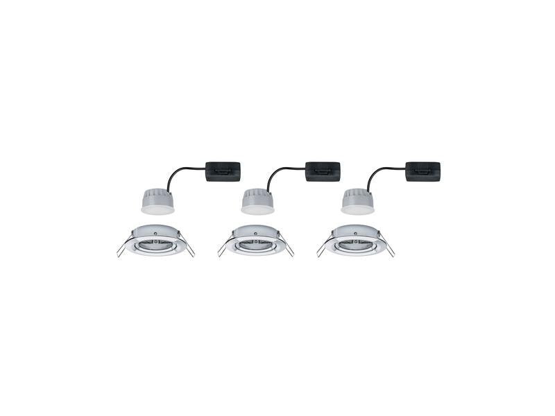Paulmann Einbauspot Nova Coin 3-Stepdim Set, 3 x 6 W, 2700 K, Chrom