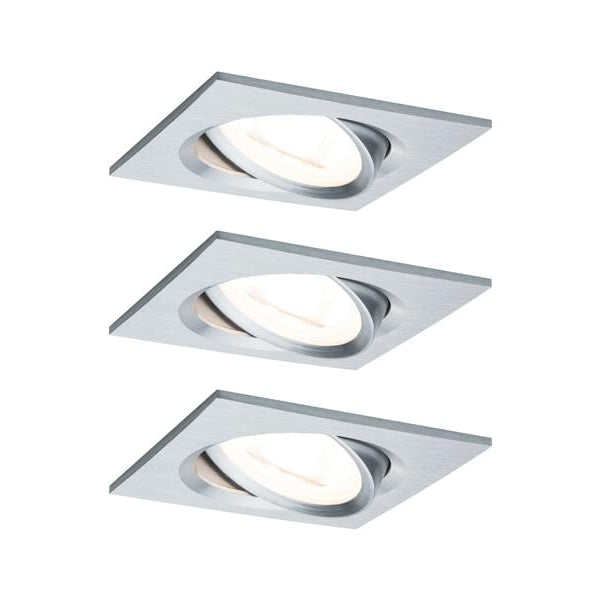 Paulmann Einbauspot Nova Coin 3-Stepdim Set, 3 x 6 W, 2700 K, Silber