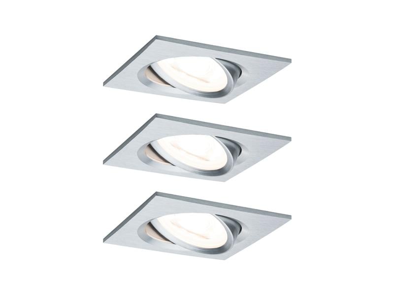 Paulmann Einbauspot Nova Coin 3-Stepdim Set, 3 x 6 W, 2700 K, Silber
