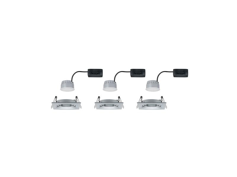 Paulmann Einbauspot Nova Coin 3-Stepdim Set, 3 x 6 W, 2700 K, Silber