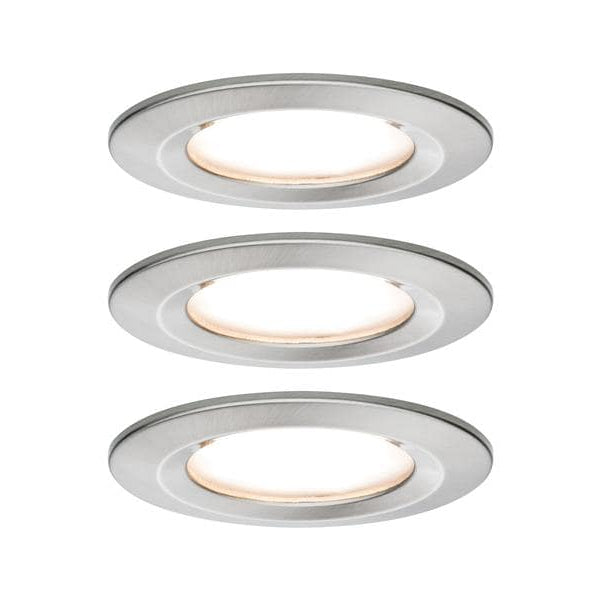 Paulmann Einbauspot Nova Coin 3-Stepdim Starr Set, 18W, 2700K, Eisen