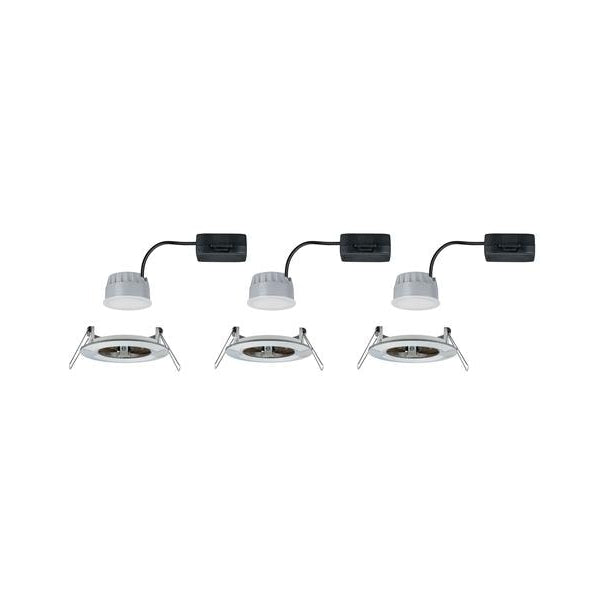 Paulmann Einbauspot Nova Coin 3-Stepdim Starr Set, 18W, 2700K, Eisen