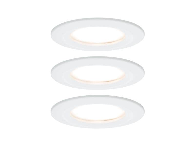 Paulmann Einbauspot Nova Coin 3-Stepdim Starr Set, 18W, 2700K, Weiss