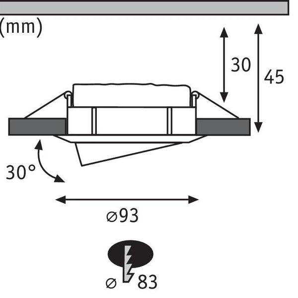 Paulmann Einbauspot Nova Plus Coin Set, 3 x 6 W, 2700 K, Weiss