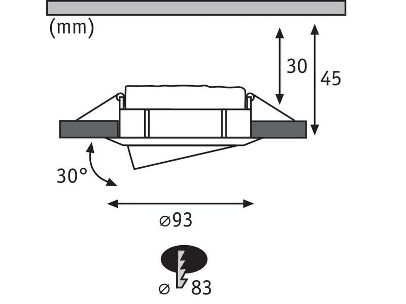 Paulmann Einbauspot Nova Plus Coin Set, 3 x 6 W, 2700 K, Weiss