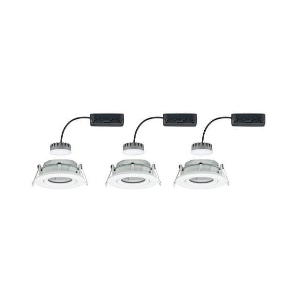 Paulmann Einbauspot Nova Plus Coin Set, 3 x 6 W, 2700 K, Weiss