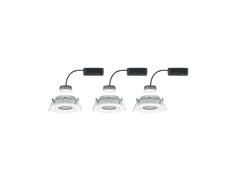 Paulmann Einbauspot Nova Plus Coin Set, 3 x 6 W, 2700 K, Weiss