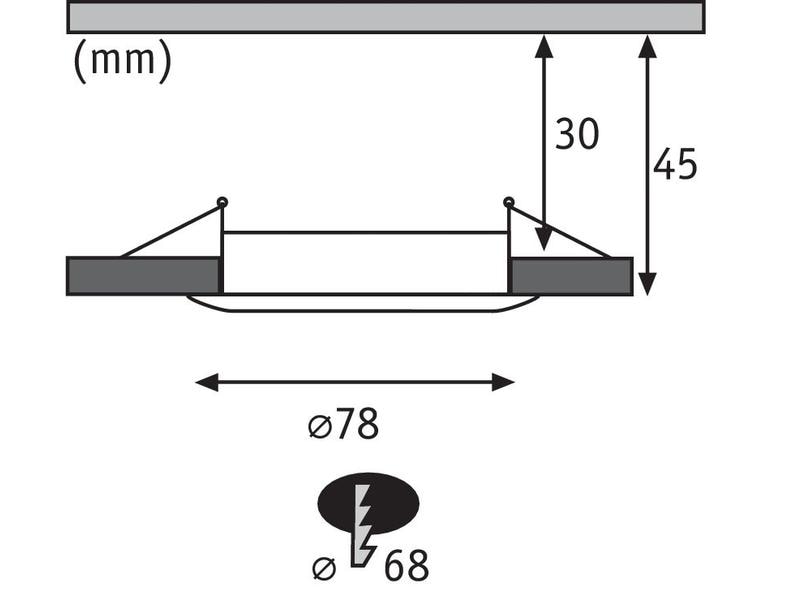 Paulmann Einbauspot Nova Plus Coin Starr Set, 3 x 6 W, 2700 K, Eisen