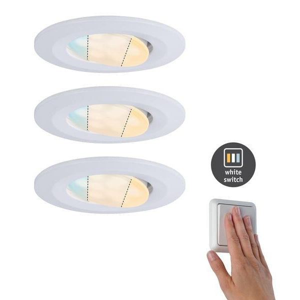Paulmann Einbauspot HomeSpa Calla Set, 3 x 5.5 W, 2700- 6500 K, Weiss