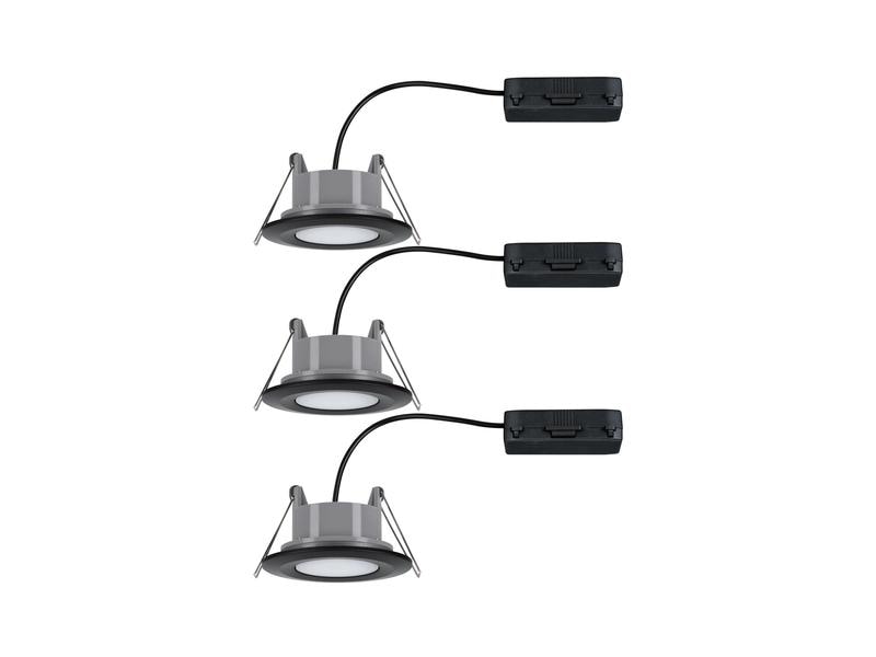 Paulmann Einbauspot HomeSpa Calla Set, 3 x 5.5W, 2700-6500K, Schwarz