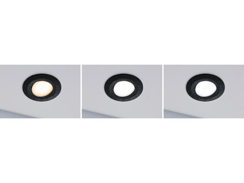 Paulmann Einbauspot HomeSpa Calla Set, 3 x 5.5W, 2700-6500K, Schwarz