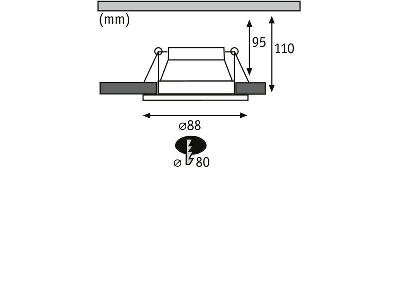 Paulmann Einbauspot Cole, 1 x GU10, 10 W, Weiss/ Gold