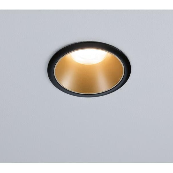 Paulmann Einbauspot Cole, 1 x GU10, 10 W, Schwarz/ Gold