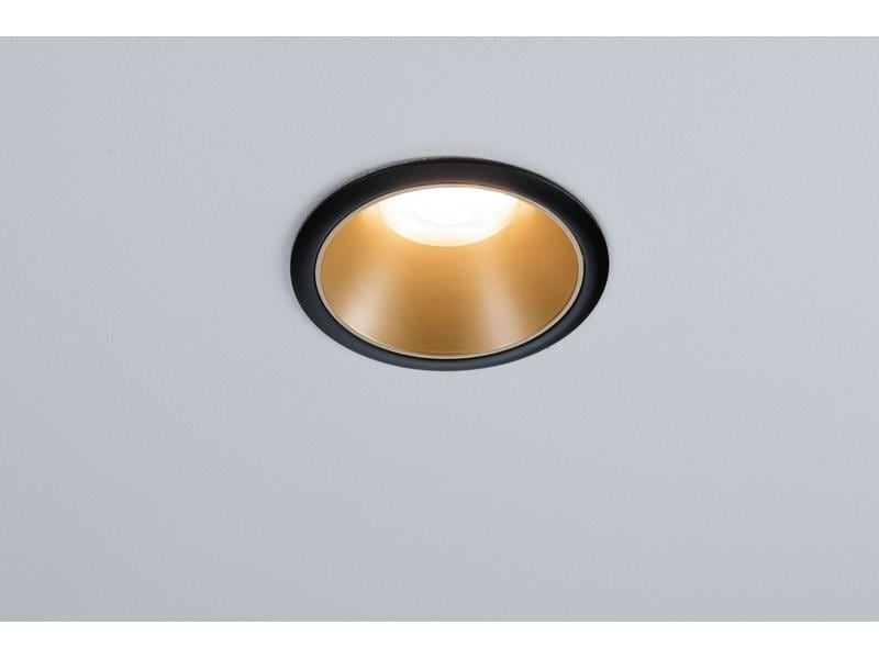 Paulmann Einbauspot Cole, 1 x GU10, 10 W, Schwarz/ Gold