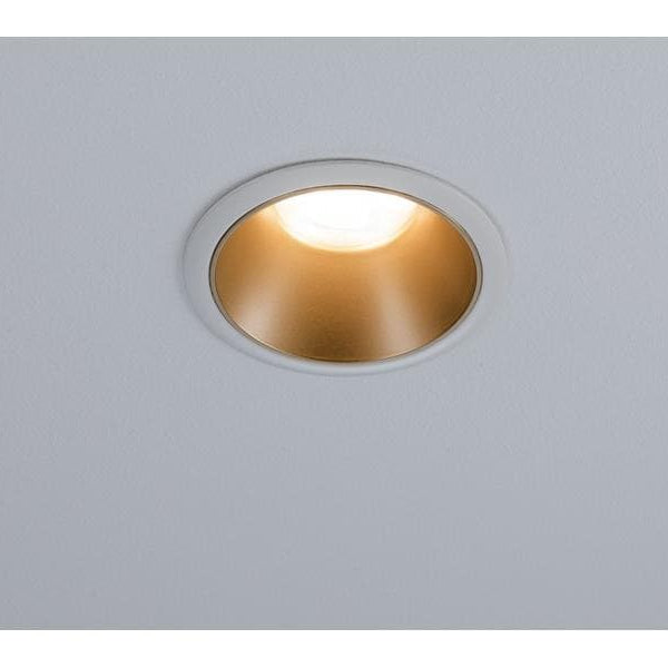 Paulmann Einbauspot Cole, 1 x GU10, 10 W, Weiss/ Gold