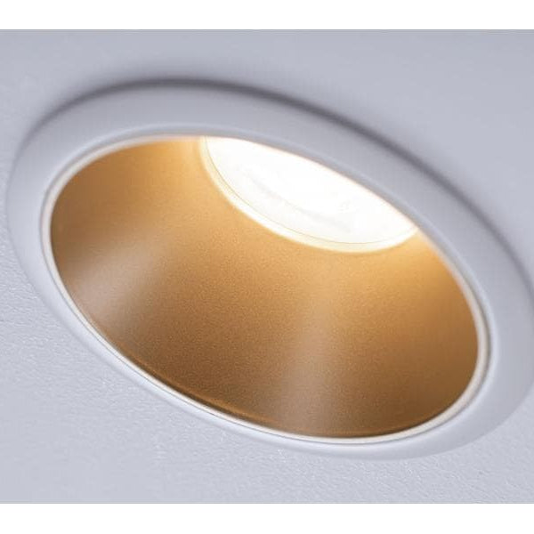 Paulmann Einbauspot Cole, 1 x GU10, 10 W, Weiss/ Gold