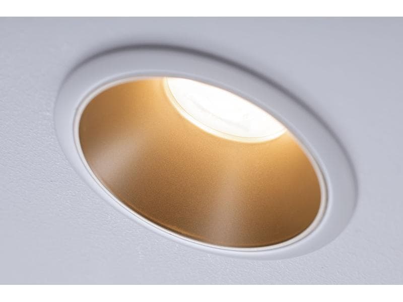 Paulmann Einbauspot Cole, 1 x GU10, 10 W, Weiss/ Gold