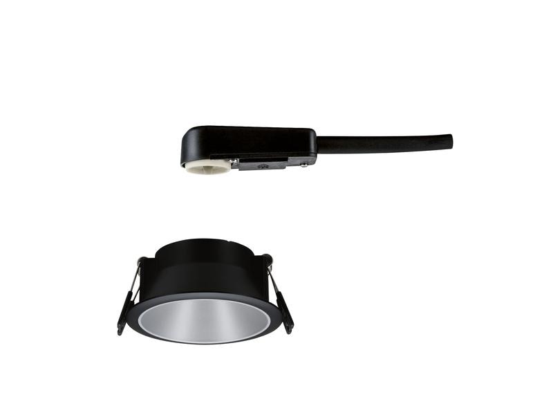 Paulmann Einbauspot Cole, 1 x GU10, 10 W, Schwarz/ Silber