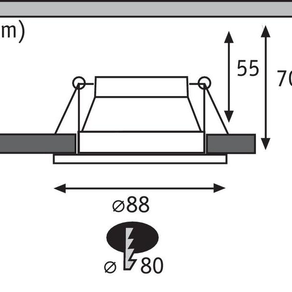 Paulmann Einbauspot Cole Coin 3-Stepdim Set, 18W,2700K,Weiss/Silber