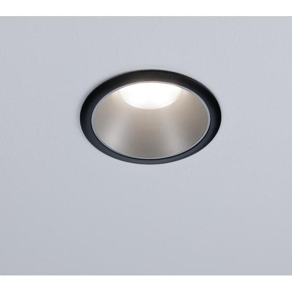Paulmann Einbauspot Cole Coin 3-Stepdim Set, 18W,2700K,Schwarz/Silber