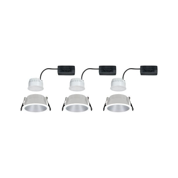 Paulmann Einbauspot Cole Coin 3-Stepdim Set, 18W,2700K,Weiss/Silber