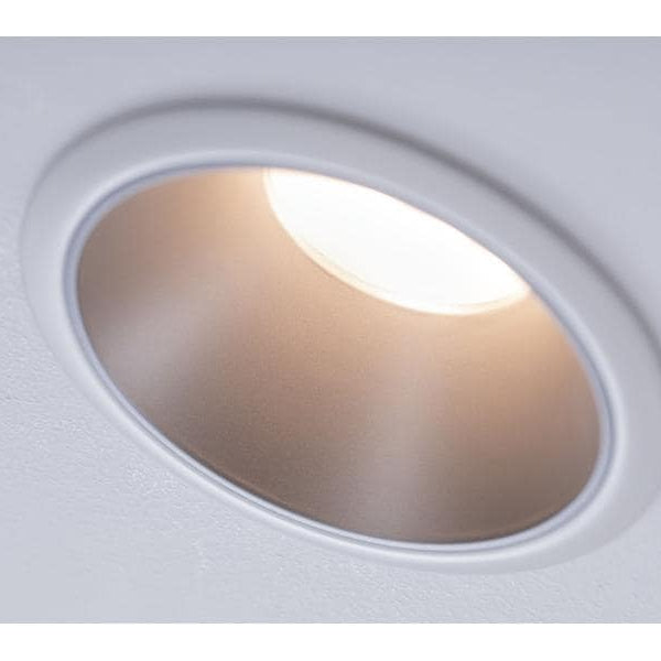 Paulmann Einbauspot Cole Coin 3-Stepdim Set, 18W,2700K,Weiss/Silber