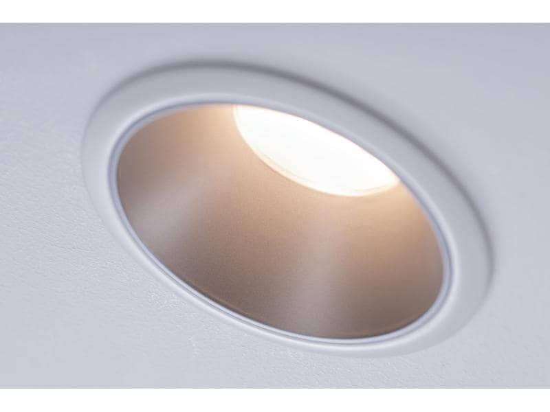 Paulmann Einbauspot Cole Coin 3-Stepdim Set, 18W,2700K,Weiss/Silber