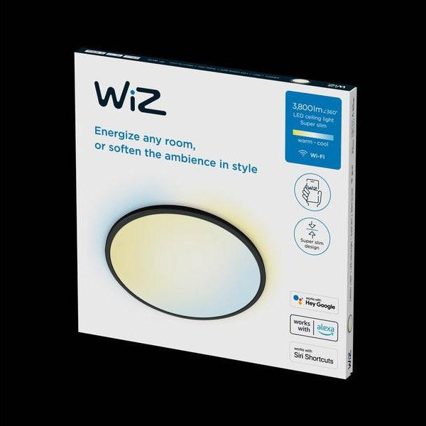 WiZ Deckenleuchte SuperSlim, 32 W, 2700 - 6500 K, Schwarz