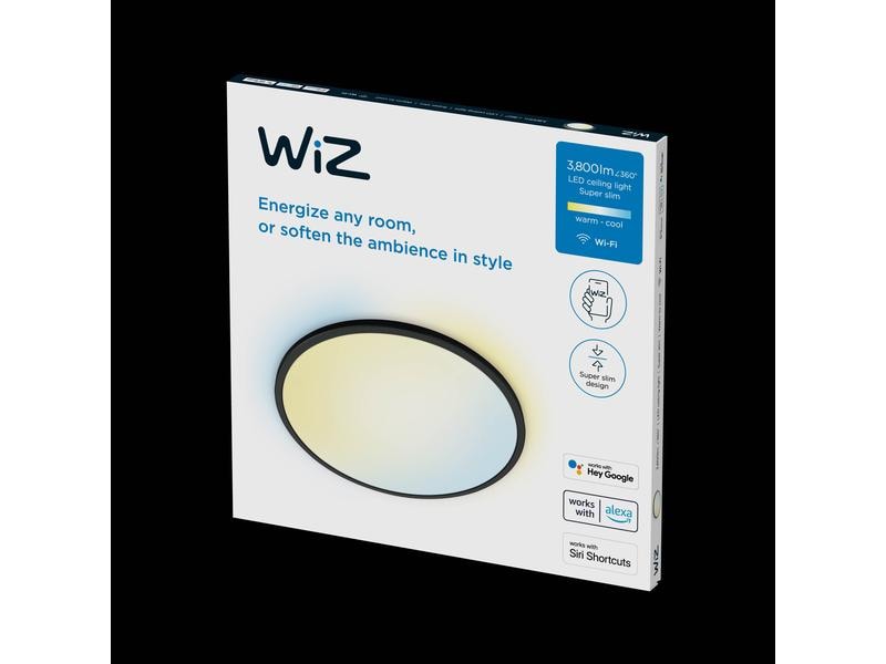 WiZ Deckenleuchte SuperSlim, 32 W, 2700 - 6500 K, Schwarz