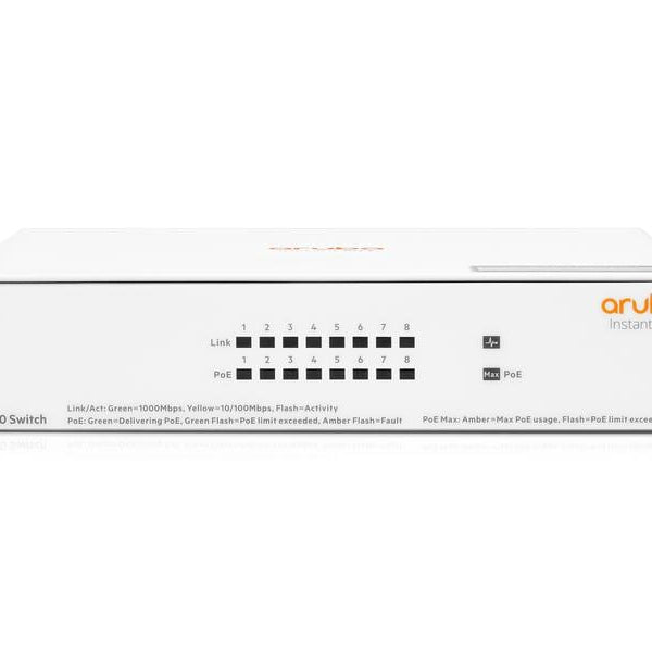 HPE Aruba Networking PoE+ Switch Instant On 1430-8G-PoE+ 8 Port